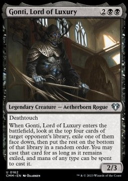 Gonti, Lord of Luxury - Commander Masters (Uncommon) [CMM-162] Hover Image