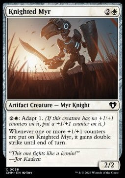 Knighted Myr - Commander Masters (Common) [CMM-36] Imagen principal del producto