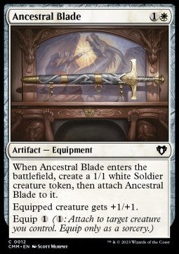 Ancestral Blade - Commander Masters (Common) [CMM-12] Hover Image