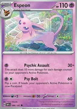 Espeon - Obsidian Flames (Uncommon) [OBF-086] Hover Image