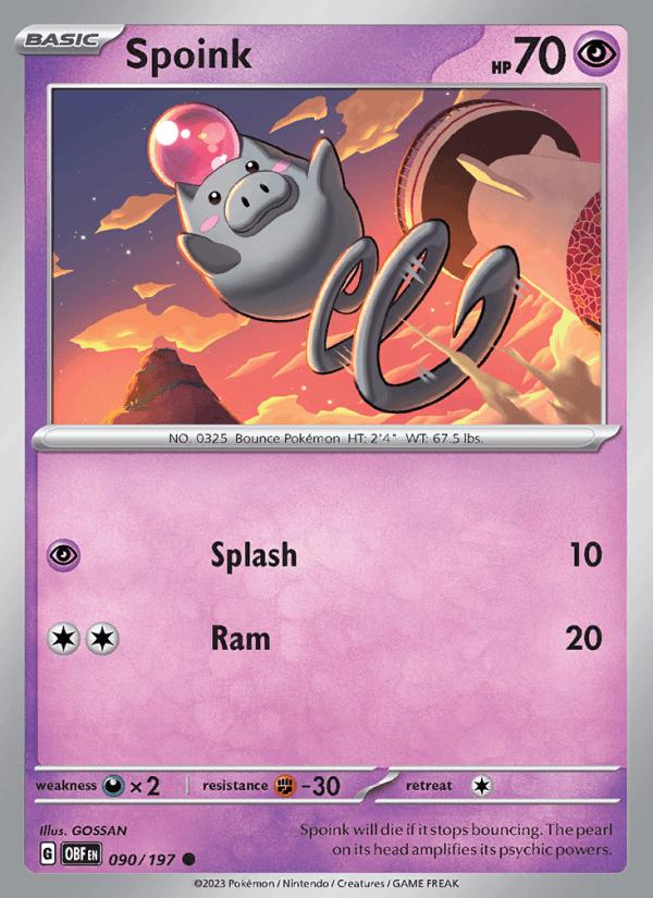 Spoink - Obsidian Flames (Common) [OBF-090] Main image