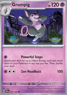 Grumpig - Obsidian Flames (Uncommon) [OBF-091] Hover Image