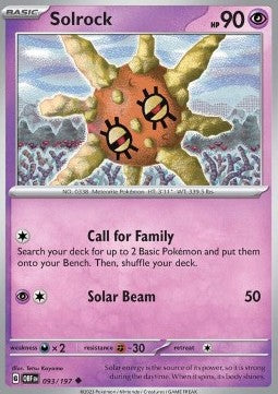 Solrock - Obsidian Flames (Uncommon) [OBF-093] Main image