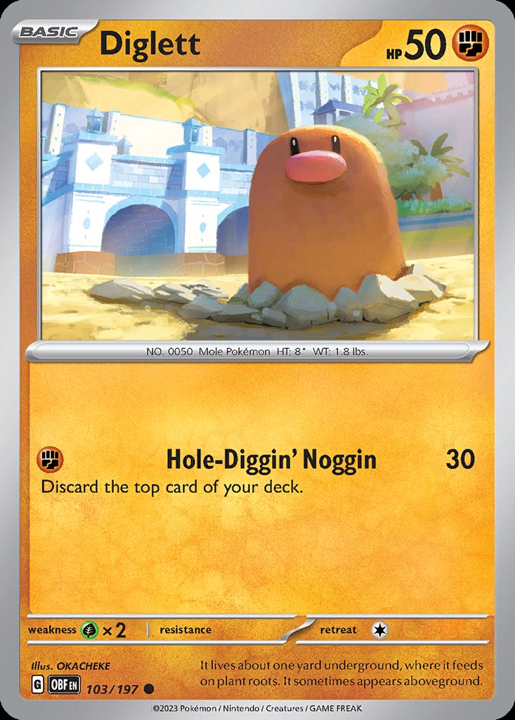 Diglett - Obsidian Flames (Common) [OBF-103] Main image