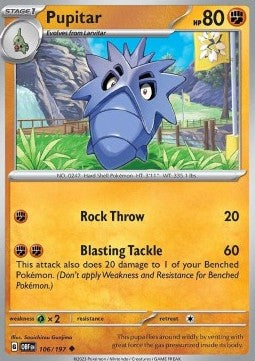 Pupitar - Obsidian Flames (Uncommon) [OBF-106] Hover Image