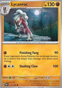 Lycanroc - Obsidian Flames (Uncommon) [OBF-117] Immagine principale del prodotto
