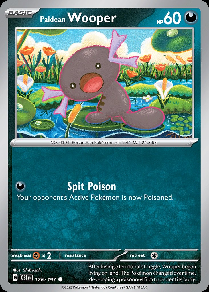 Paldean Wooper - Obsidian Flames (Common) [OBF-126] Main image
