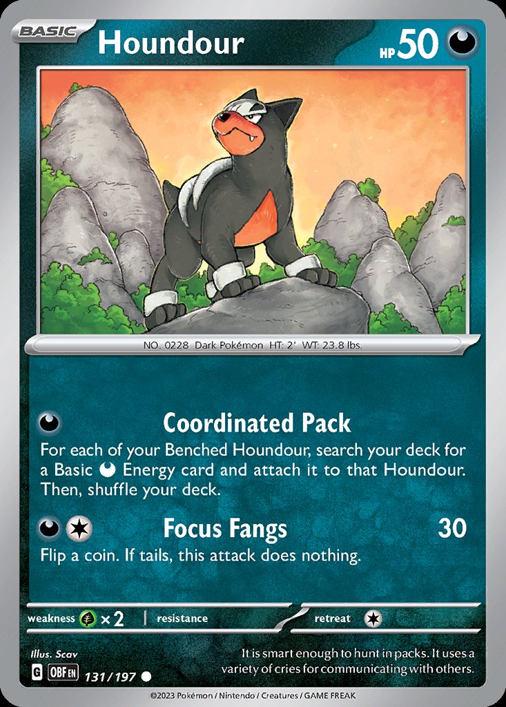 Houndour - Obsidian Flames (Common) [OBF-131] Immagine principale del prodotto