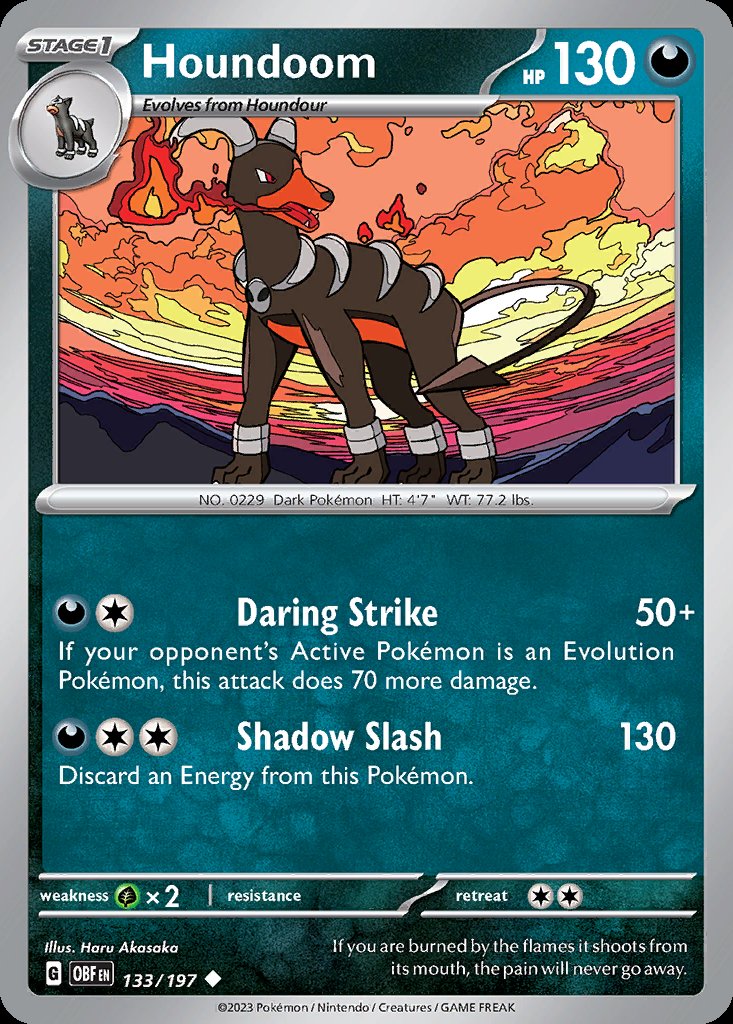 Houndoom - Obsidian Flames (Uncommon) [OBF-133] Hauptbild
