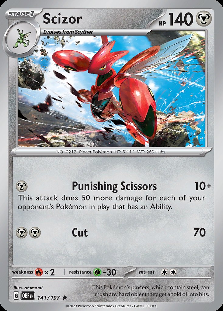 Scizor - Obsidian Flames (Rare) [OBF-141] Immagine principale del prodotto