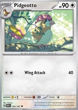 Pidgeotto - Obsidian Flames (Uncommon) [OBF-163] Hover Image