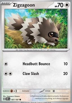 Zigzagoon - Obsidian Flames (Common) [OBF-167] Image principale du produit