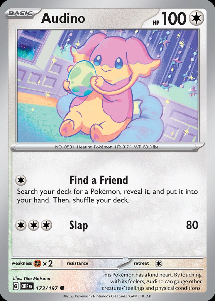 Audino - Obsidian Flames (Common) [OBF-173] Hoofdafbeelding