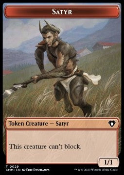 Satyr Token (R 1/1) // Eldrazi Scion Token (C 1/1) - Commander Masters: Extras (Token) [XCMM-T 29/2]