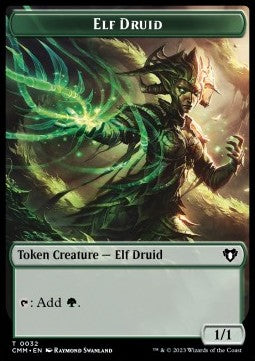 Elf Druid Token (G 1/1) // Eldrazi Spawn Token (C 0/1) - Commander Masters: Extras (Token) [XCMM-T 32/3] Hover Image