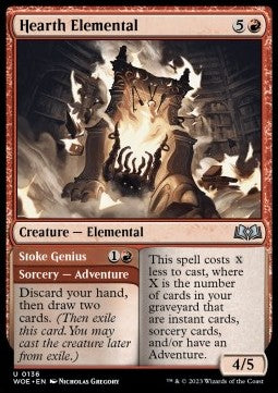 Hearth Elemental // Stoke Genius - Wilds of Eldraine (Uncommon) [WOE-136] Hauptbild