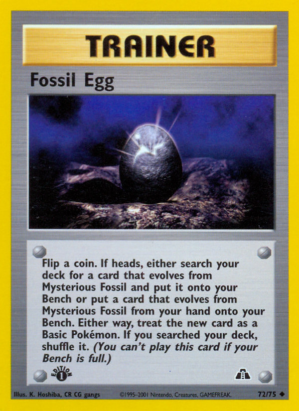 Fossil Egg – Neo Discovery 72 – Pokémon TCG single card Image principale du produit
