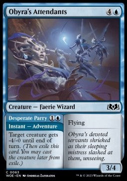 Obyra's Attendants // Desperate Parry - Wilds of Eldraine (Common) [WOE-63] Hauptbild