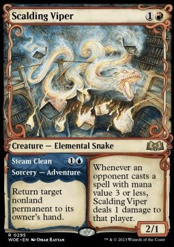 Scalding Viper // Steam Clean - Wilds of Eldraine: Extras (Rare) [XWOE-295] Hoofdafbeelding