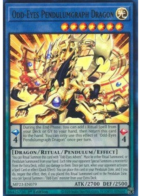 Odd-Eyes Pendulumgraph Dragon — 25th Anniversary Tin: Dueling Heroes Mega Pack (MP23-079) Yu-Gi-Oh! card Image principale du produit
