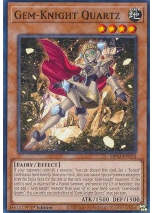 Gem-Knight Quartz — 25th Anniversary Tin: Dueling Heroes Mega Pack (MP23-123) Yu-Gi-Oh! card Image principale du produit