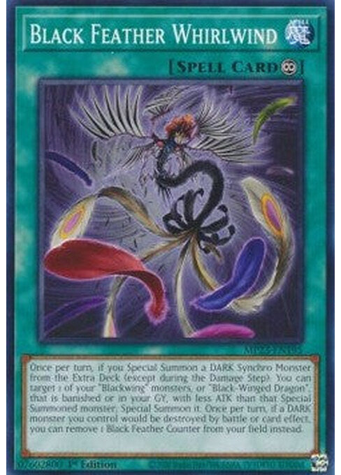 Black Feather Whirlwind — 25th Anniversary Tin: Dueling Heroes Mega Pack (MP23-195) Yu-Gi-Oh! card Image principale du produit