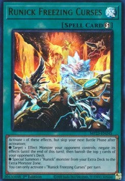 Runick Freezing Curses - 25th Anniversary Tin: Dueling Heroes Mega Pack (Ultra Rare) [MP23-245] Imagen principal del producto