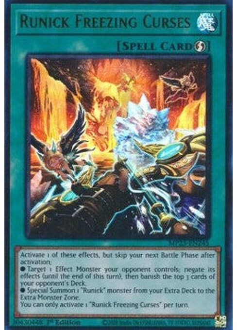 Runick Freezing Curses — 25th Anniversary Tin: Dueling Heroes Mega Pack (MP23-245) Yu-Gi-Oh! card Image principale du produit