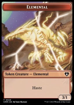 Elemental Token (R 3/1 Haste) // Servo Token (A 1/1) - Commander Masters: Extras (Token) [XCMM-T 25/45] Immagine principale del prodotto