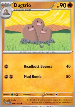 Dugtrio - 151 (Uncommon) [MEW-051] Imagen principal del producto