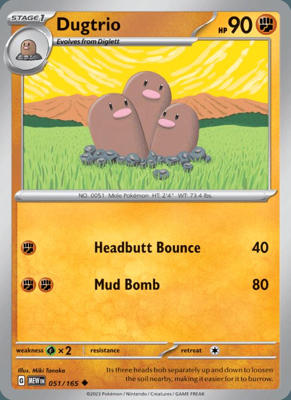 Dugtrio - 151 (Uncommon) [MEW-051] Image principale du produit