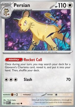 Persian - 151 (Uncommon) [MEW-053] Immagine principale del prodotto