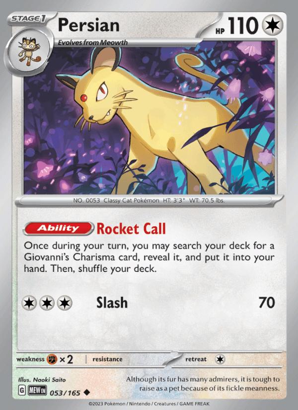 Persian - 151 (Uncommon) [MEW-053] Image principale du produit