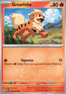 Growlithe - 151 (Common) [MEW-058] Immagine principale del prodotto