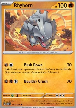 Rhyhorn - 151 (Common) [MEW-111] Immagine principale del prodotto