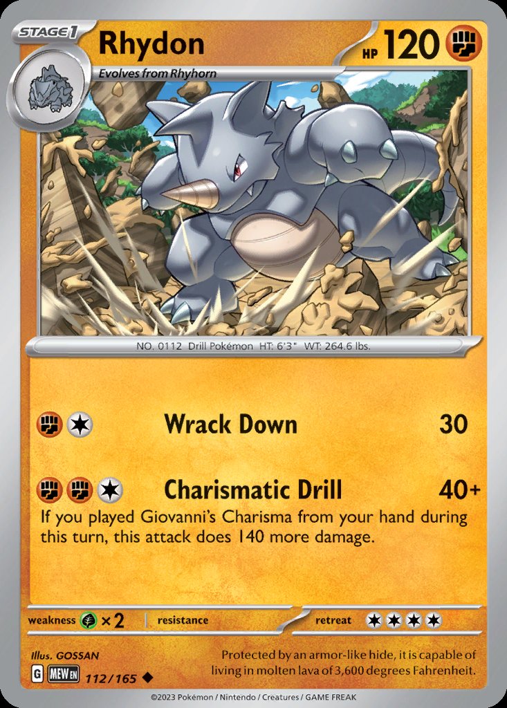 Rhydon - 151 (Uncommon) [MEW-112] Immagine principale del prodotto