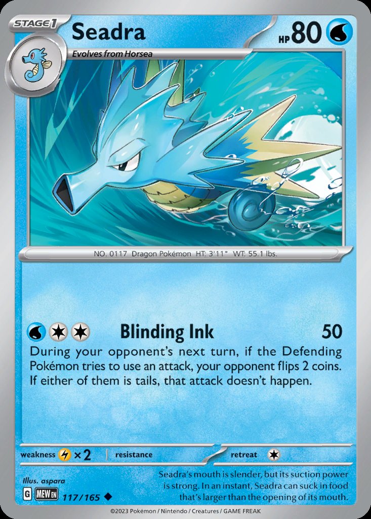 Seadra - 151 (Uncommon) [MEW-117] Hoofdafbeelding