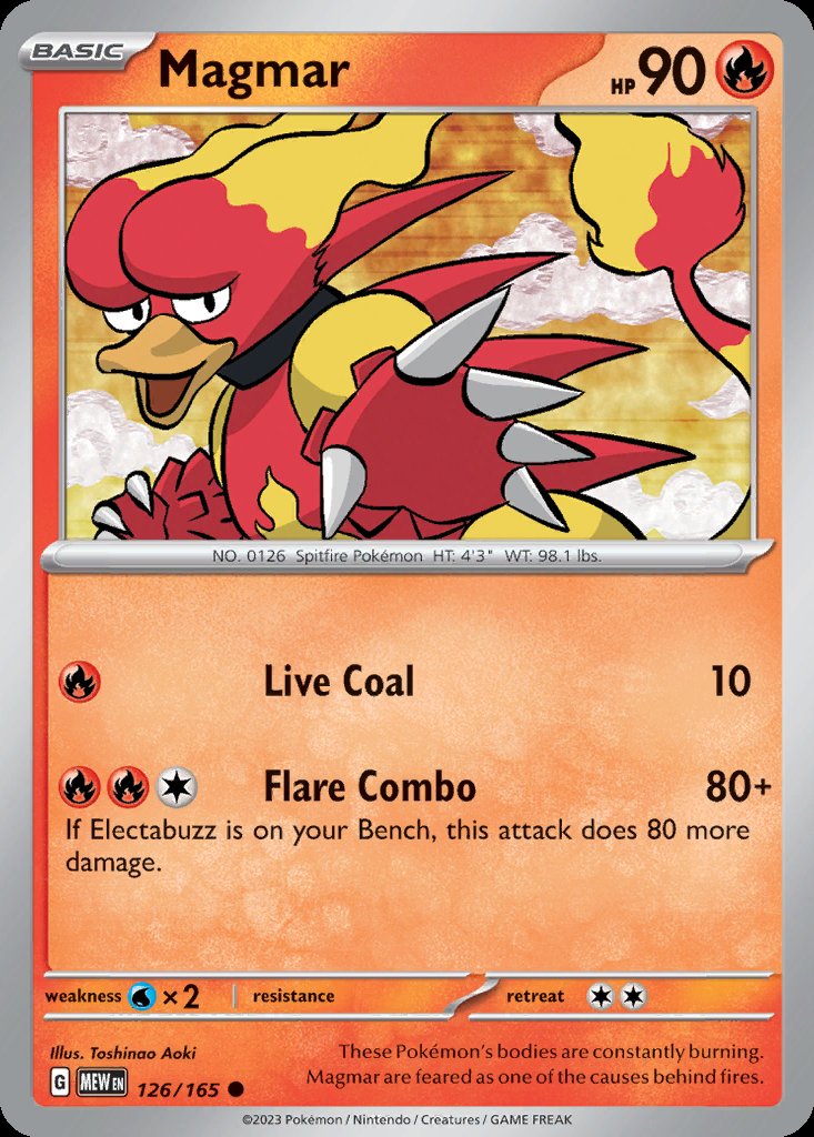 Magmar - 151 (Common) [MEW-126] Image principale du produit