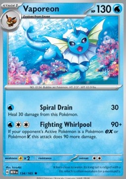 Vaporeon - 151 (Rare) [MEW-134] Imagen principal del producto