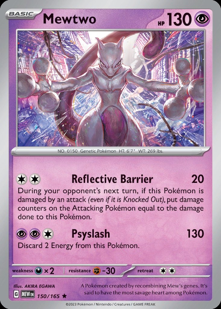 Mewtwo - 151 (Rare) [MEW-150] Image principale du produit