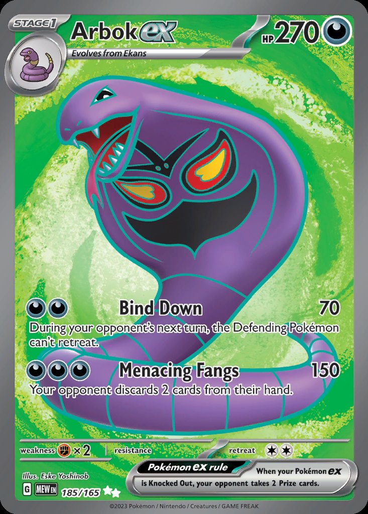 Arbok ex - 151 (Ultra Rare) [MEW-185] Hoofdafbeelding