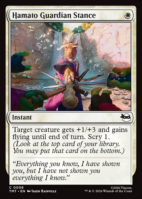 Hamato Guardian Stance – Teenage Mutant Ninja Turtles (TMT-8) Magic: The Gathering card Hauptbild