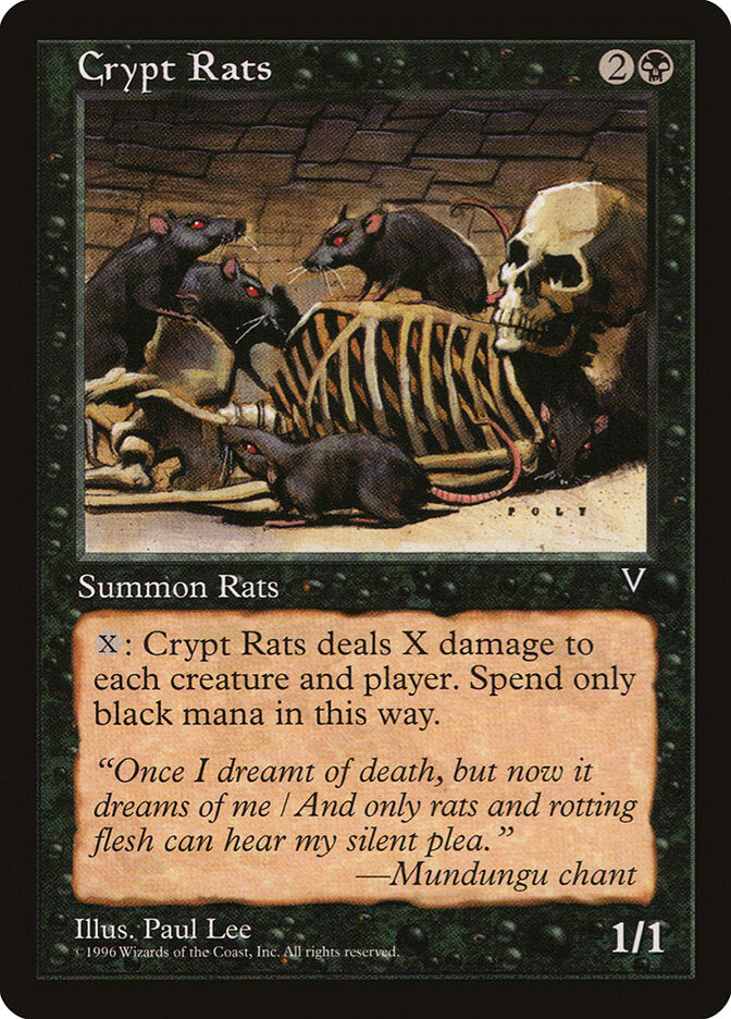 Magic-kaart Crypt Rats VIS-55 uit Visions (Common)
