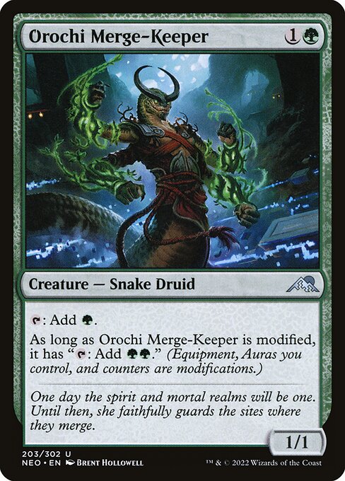 Orochi Merge-Keeper – Kamigawa: Neon Dynasty (NEO-203) Magic: The Gathering card Hauptbild