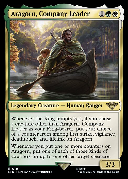 Aragorn, Company Leader – The Lord of the Rings: Tales of Middle-earth (LTR-191) Magic: The Gathering card