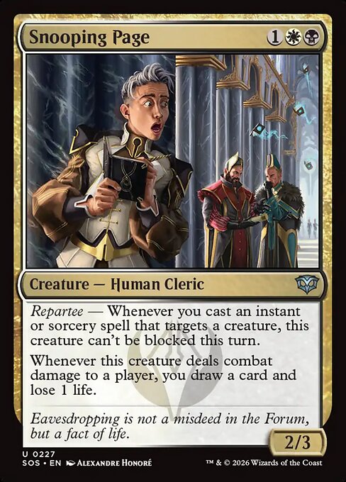 Snooping Page – Secrets of Strixhaven (SOS-227) Magic: The Gathering card
