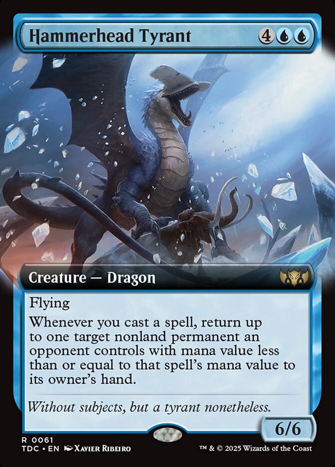 Magic-kaart Hammerhead Tyrant TDC-61 uit Tarkir: Dragonstorm Commander (Rare) Hauptbild