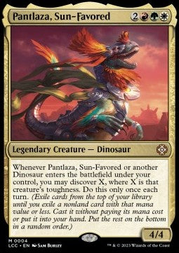 Pantlaza, Sun-Favored - Commander: The Lost Caverns of Ixalan (Mythic) [LCC-4] Immagine principale del prodotto