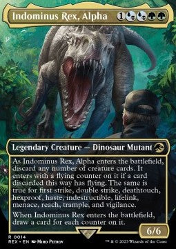 Indominus Rex, Alpha (V.1) - Universes Beyond: Jurassic World Collection (Rare) [REX-14] Image principale du produit