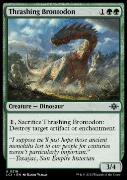 Thrashing Brontodon - The Lost Caverns of Ixalan (Uncommon) [LCI-216] Hover Image